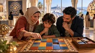 مشهد توضيحي من معرض ألعاب حسابية في الجزائر، في زمن معاصر.